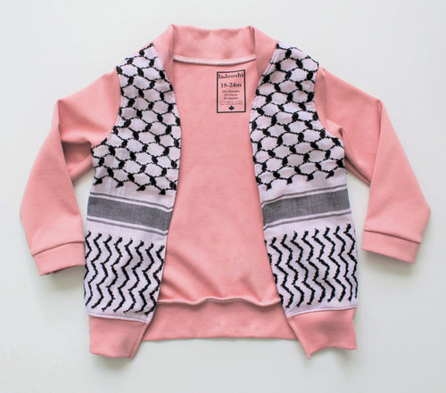 keffiyeh cardi- blush