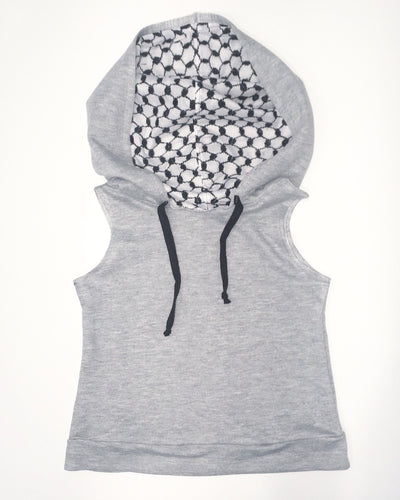 keffiyeh hooded vest